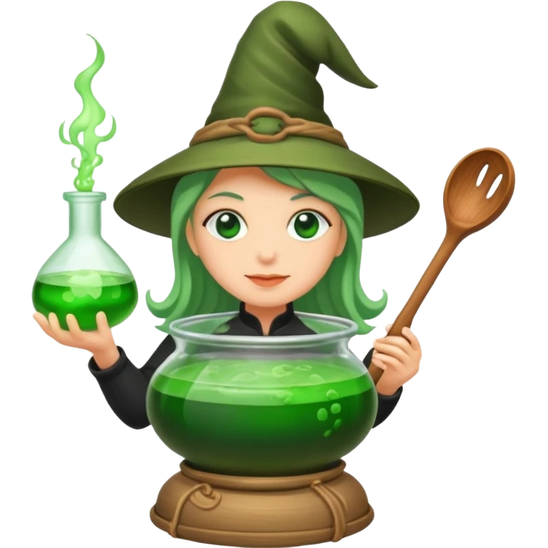 green witch cooking potion emoji