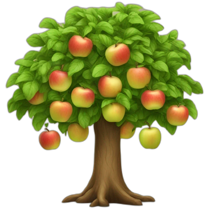 arbre avec des pommes emoji
