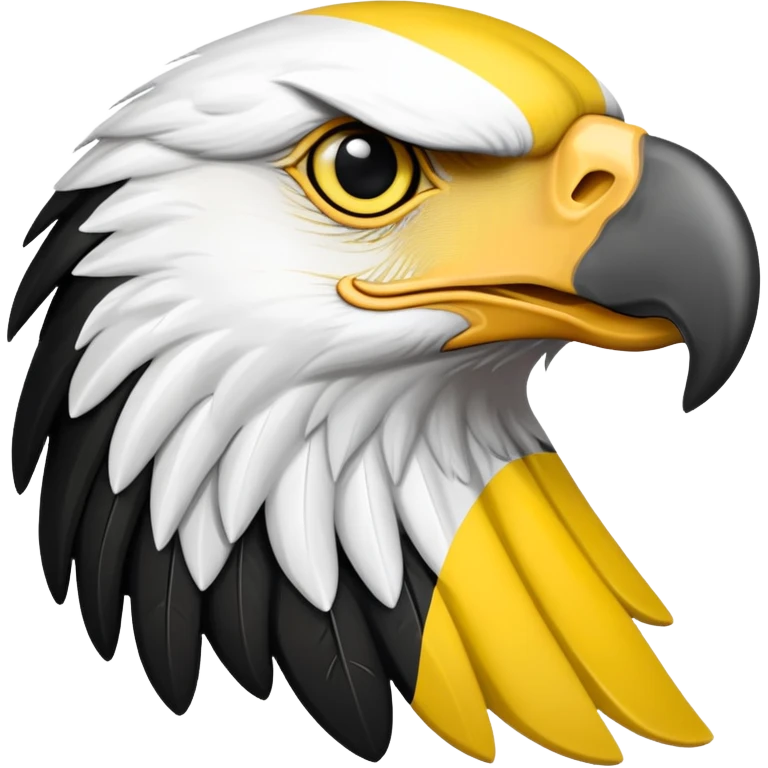 Pontian flag . Black eagle kontur one head on left side yellow flag  emoji