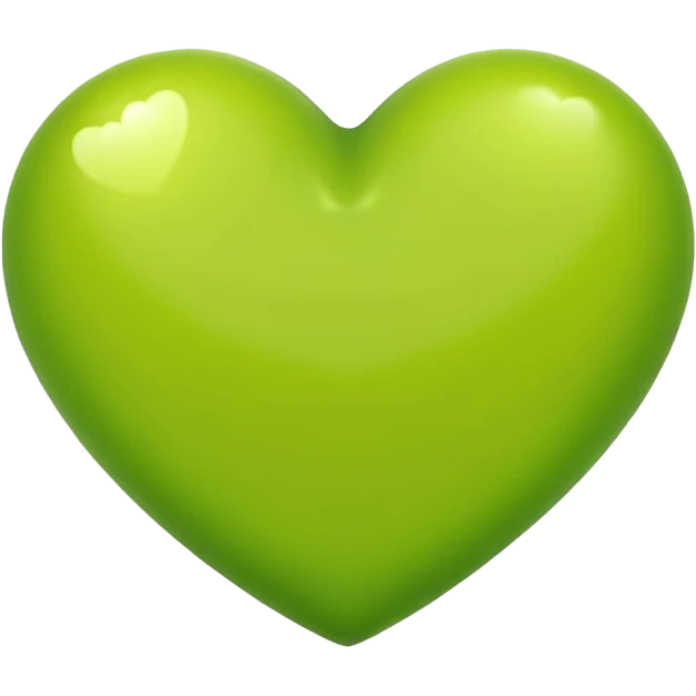 lime green heart emoji
