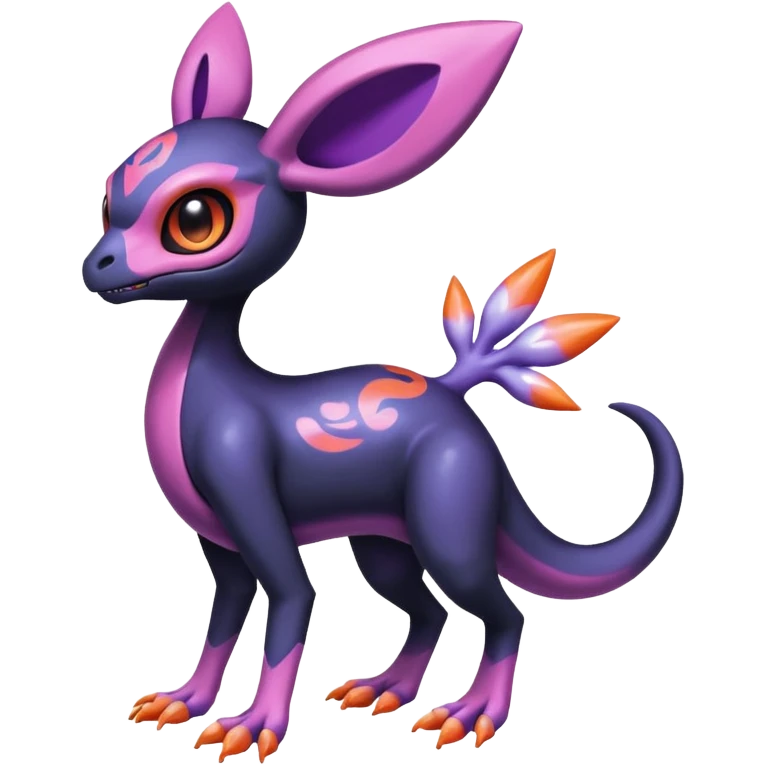 Shiny Duskull-Salandit-Sylveon-Fakémon-hybrid-creature (full body)  emoji