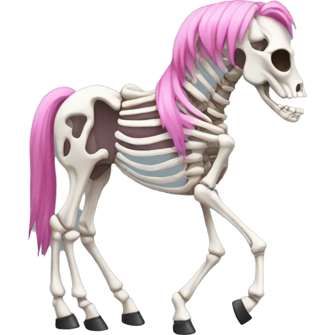Pink pony club skeleton  emoji