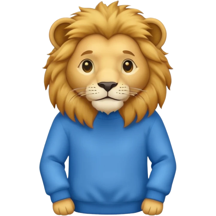 lion wearing  jumper emoji