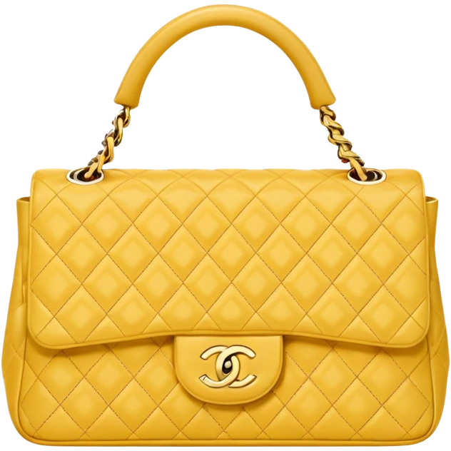 chanel butter yellow bag with gold hardware emoji