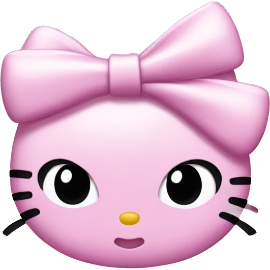 Hello kitty pink bow emoji