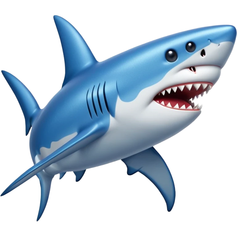 glitter azul-marinho tubarão emoji