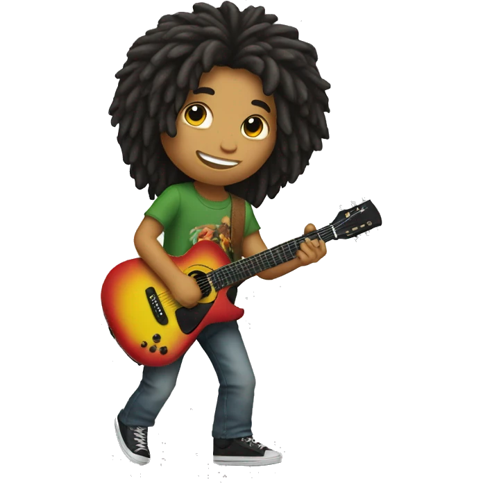 body Bob marley kid with guitar emoji