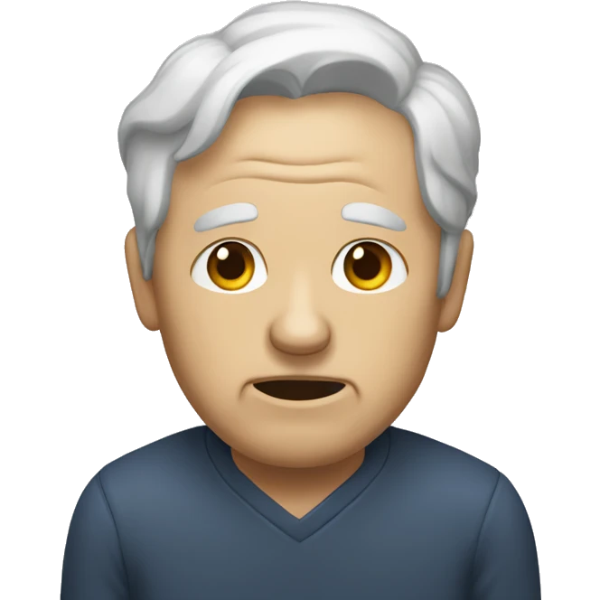 un vieil homme qui pleure emoji