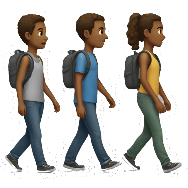 Walking from left to right single  emoji