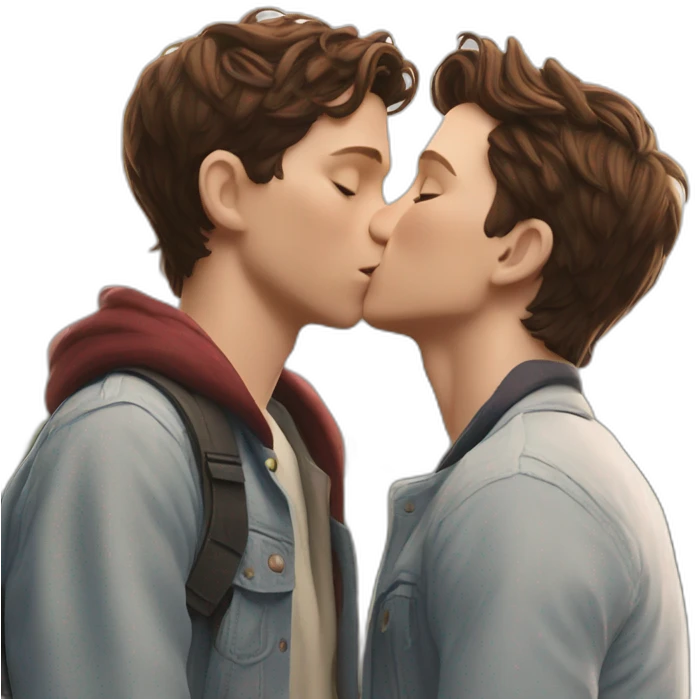 tom holland kissing a boy emoji