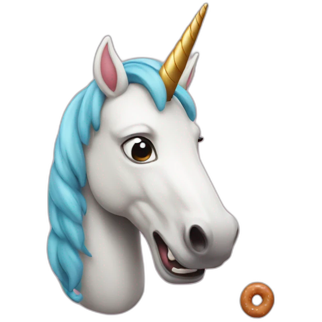 unicorn with sausage as horn emoji