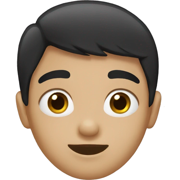Boy with black hair emoji