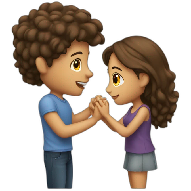 Girl propose boy emoji