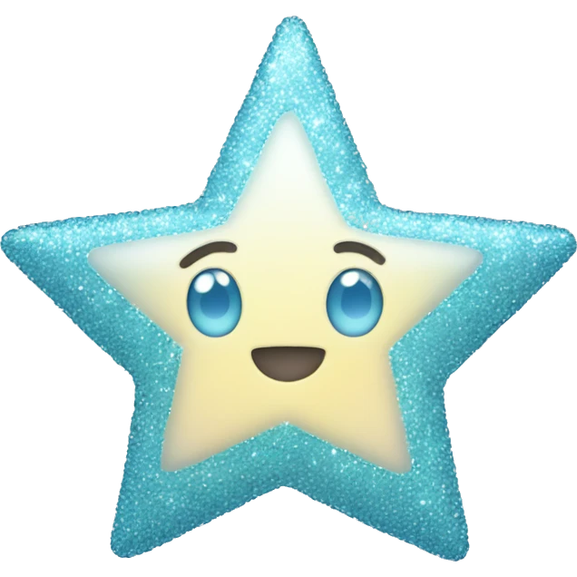 Pastel blue star sparkle emoji