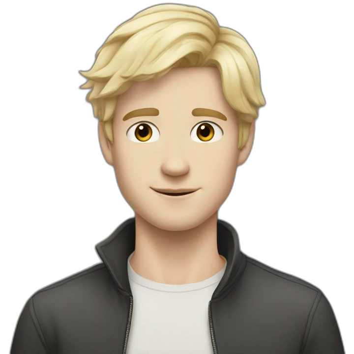 Handsome white boy almost 30 years old, long anda black hair emoji