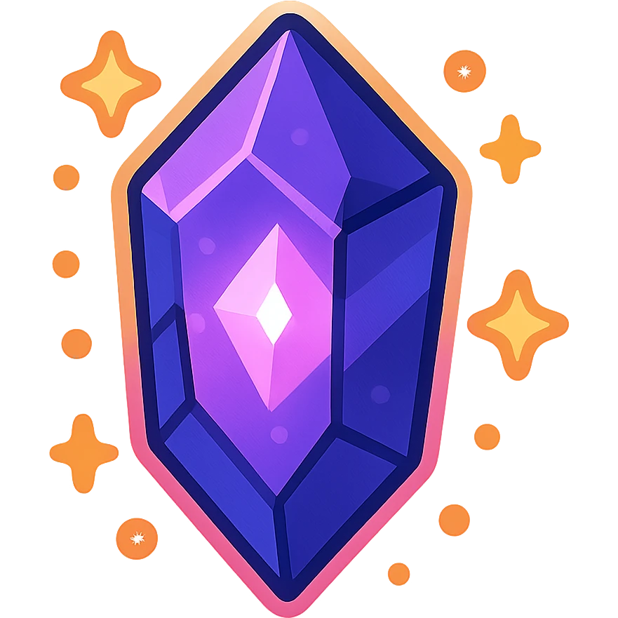 magical purple crystal glowing emoji