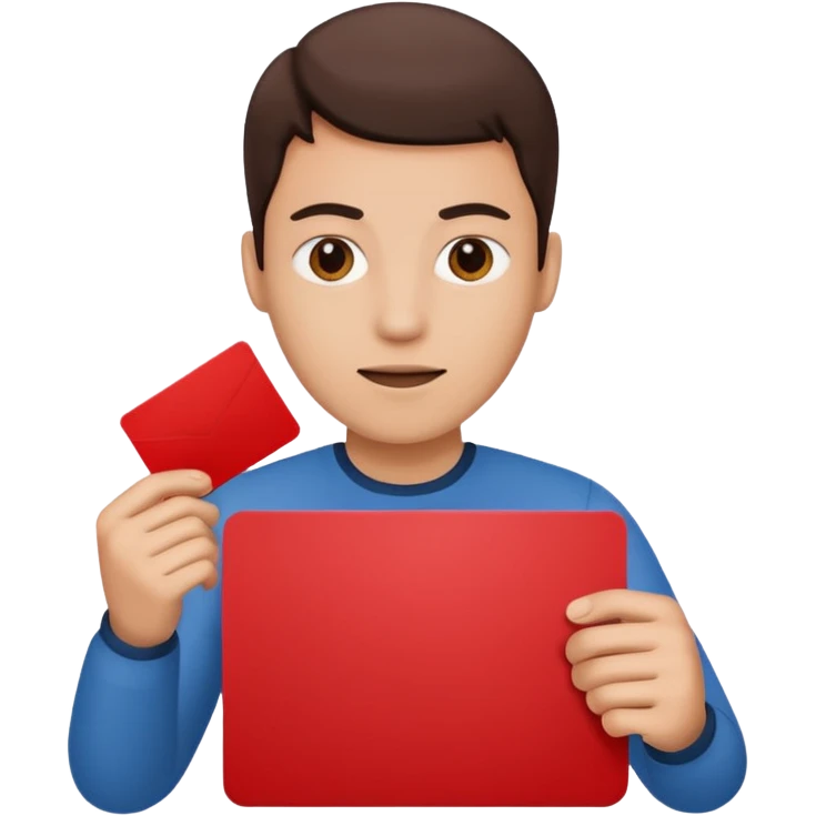 Eloji 🙂un carton rouge dans la main  emoji