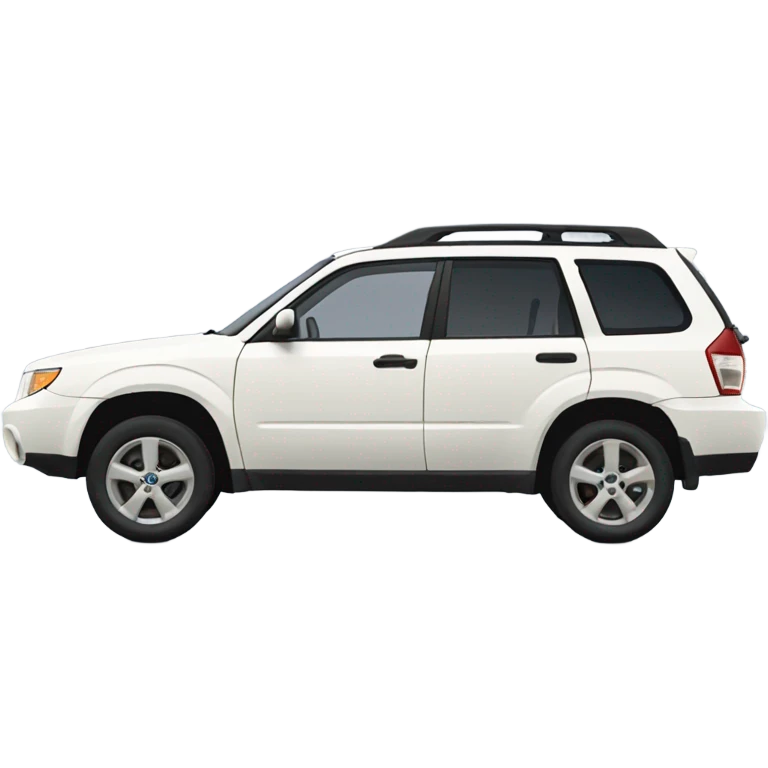 Side view White 2007 LLBEAN Subaru Forester  emoji