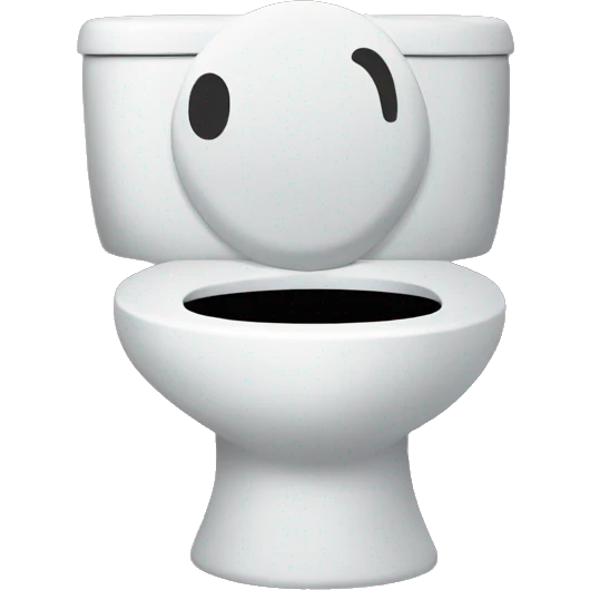 Toilet with a man inside emoji