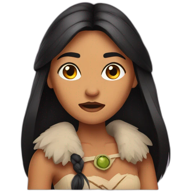 Pocahontas, scary, Halloween emoji