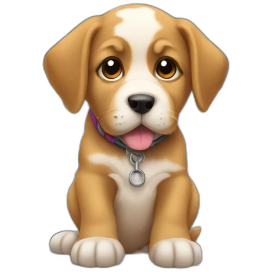 puppy in train emoji
