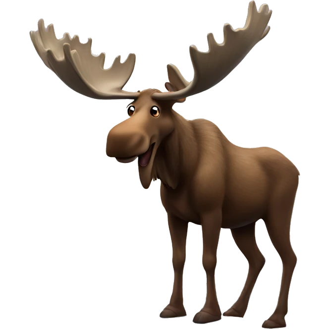 Moose on a mountain emoji