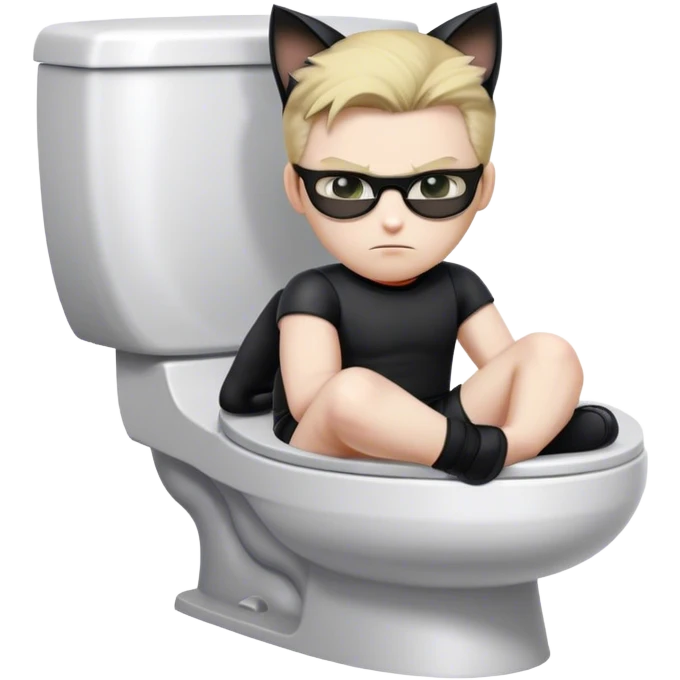 albert wesker cat ears on the toilet emoji
