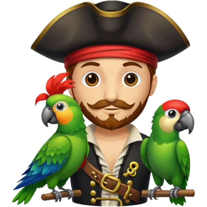 pirate and parrot emoji