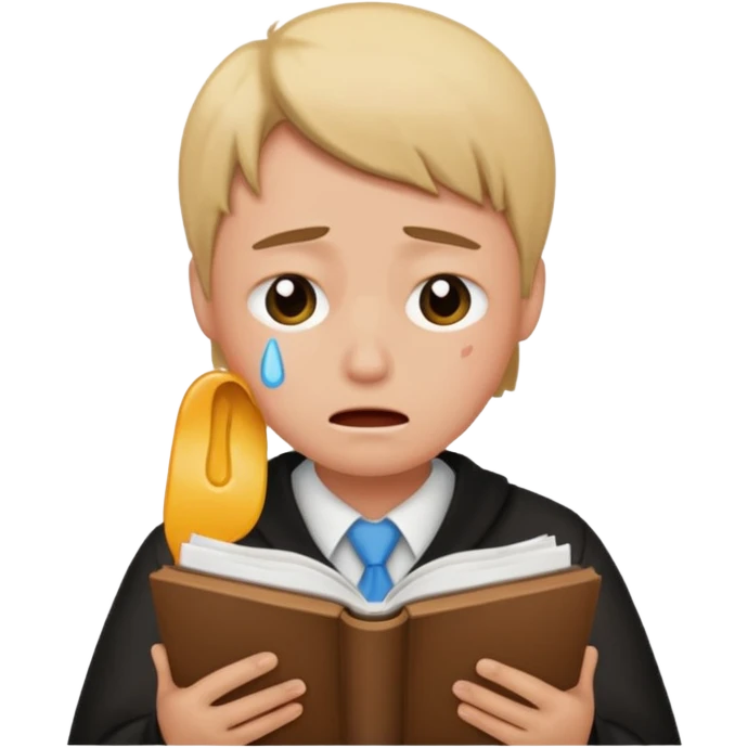 Prepare for the exam and crying  emoji