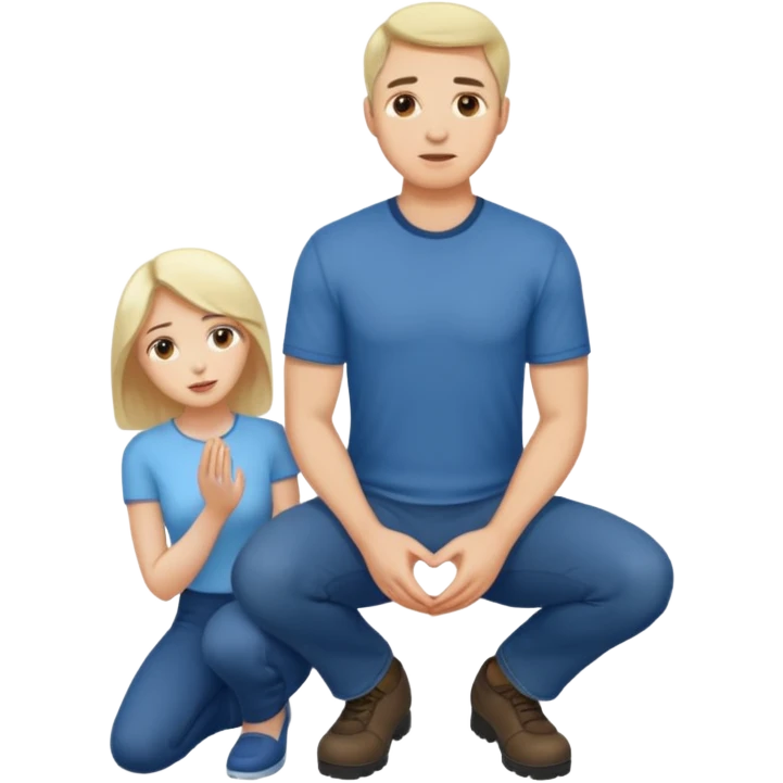 Man standing. Woman kneeling emoji
