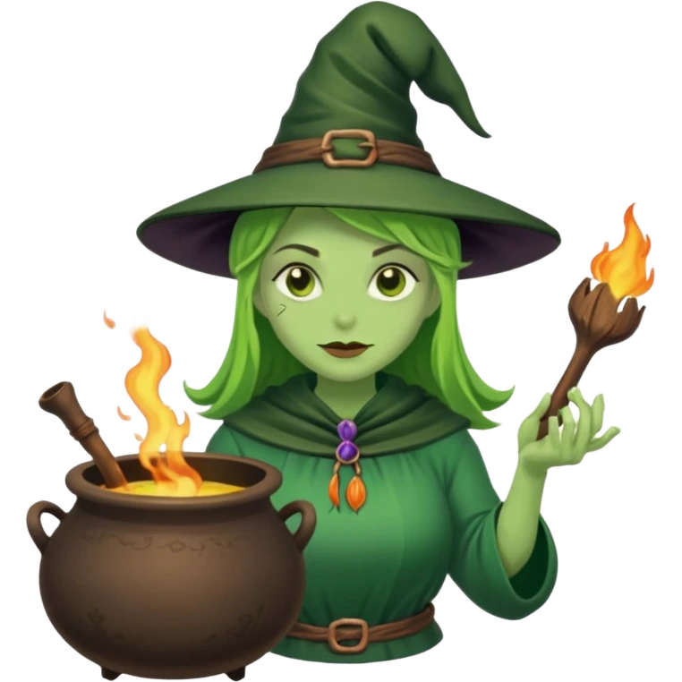 green witch cooking potion emoji