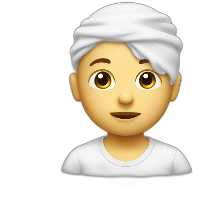 À baby head with 2 conforters on his head emoji