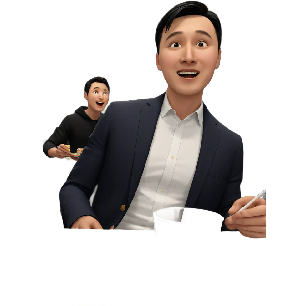 boys enjoying food together emoji
