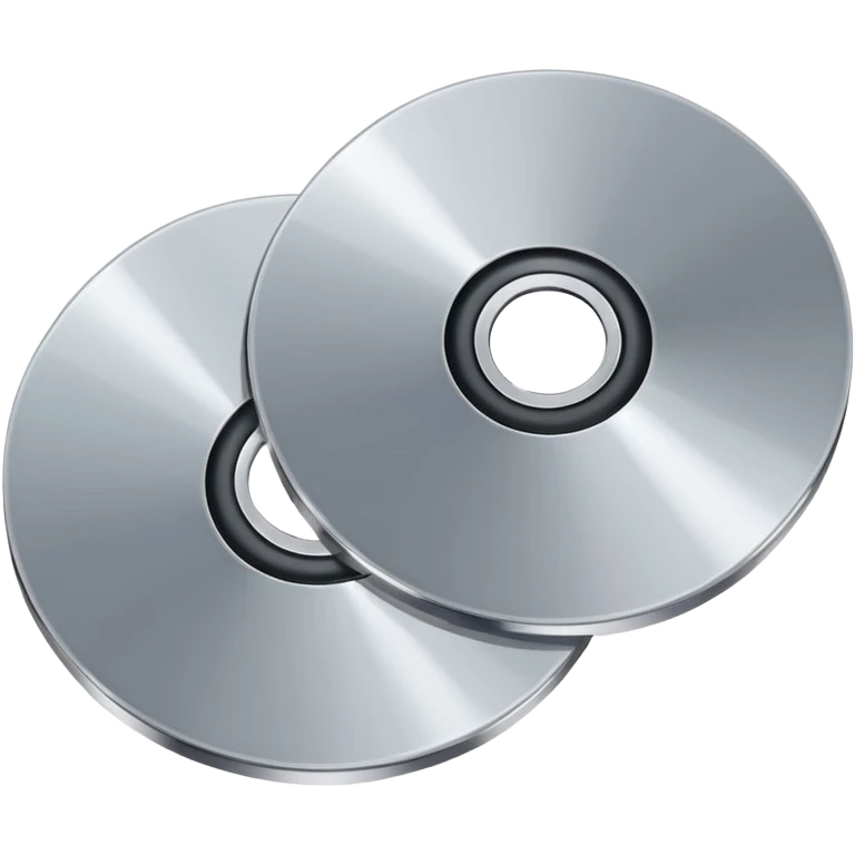 two metal computer disks emoji