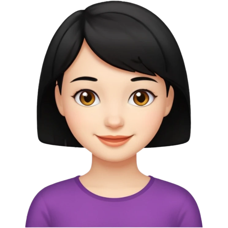 단발 여자 한명 제작 검정머리로 emoji