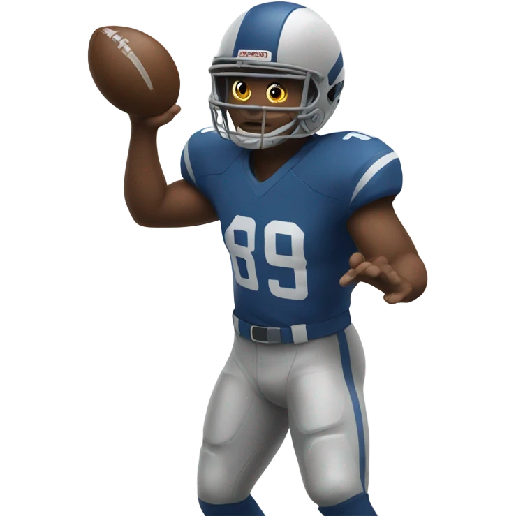 A football player throwing rocks  emoji