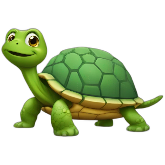 Chat sur une tortue emoji