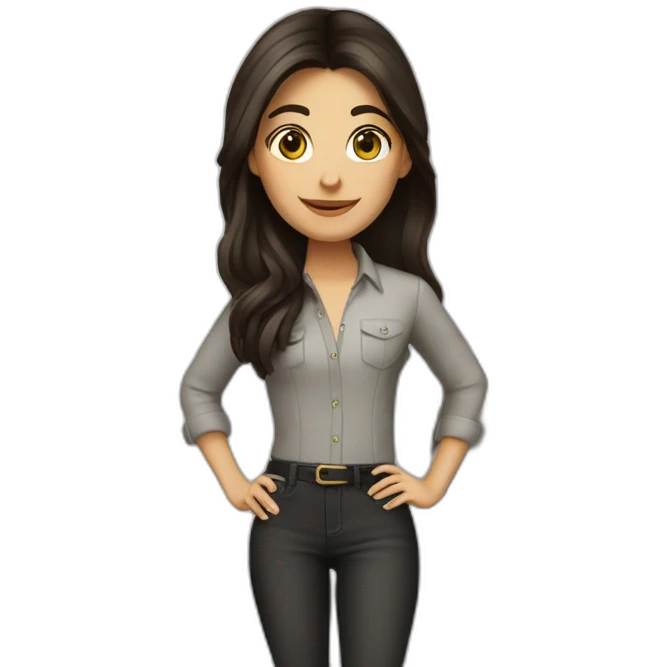 Interior designer bale girl with long dark brown hair emoji
