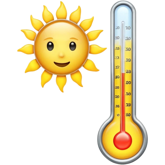 high-temperature thermometers and the sun emoji