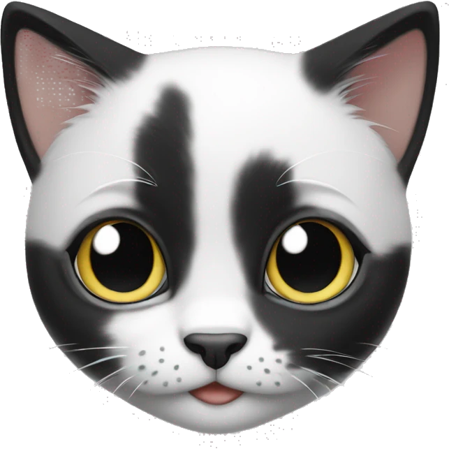 black n white kitten emoji