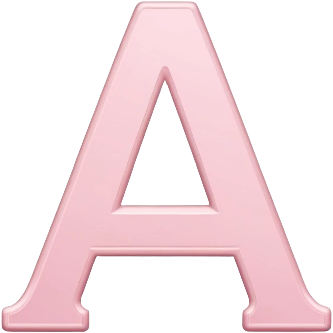 light pink cute letter emoji