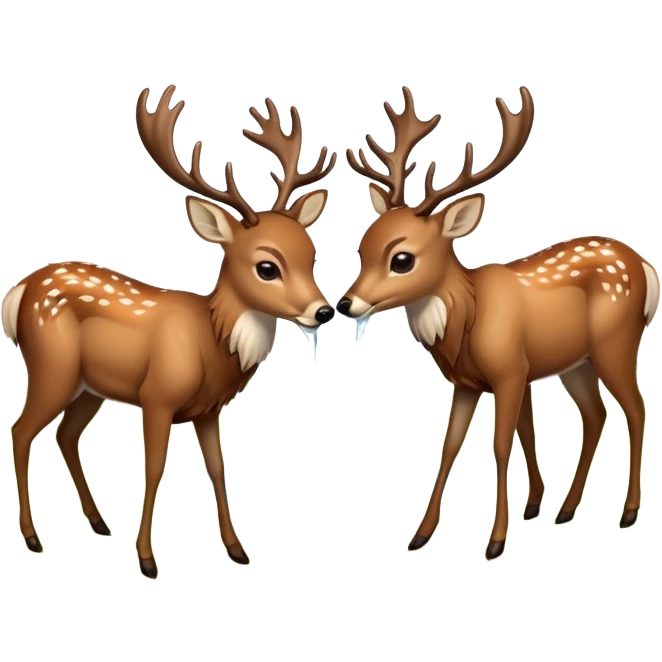Deers drinking emoji