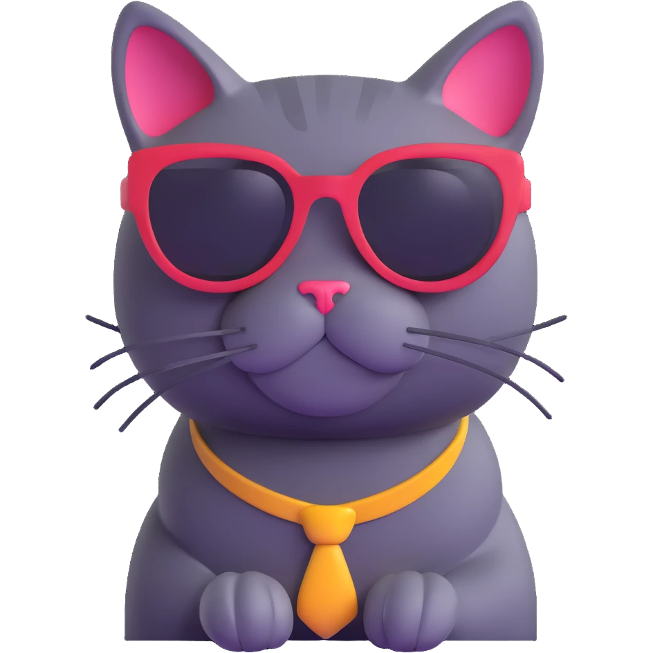 cat wearing sunglasses emoji