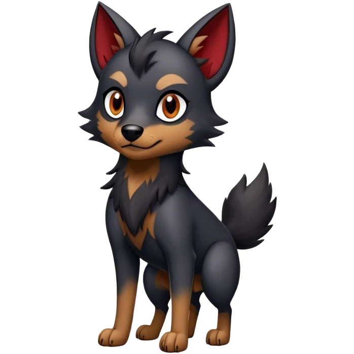 Houndour-Zorua-hybrid full body emoji
