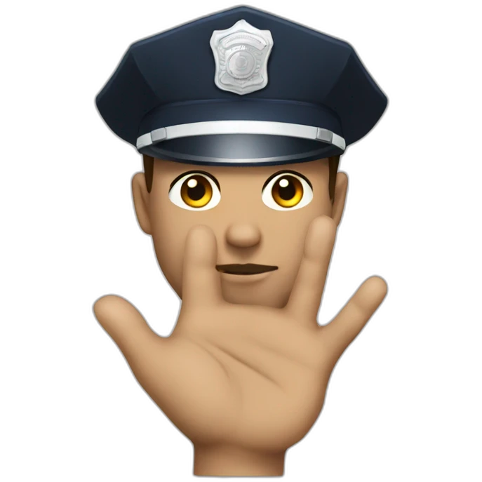Police officer dirty hands emoji
