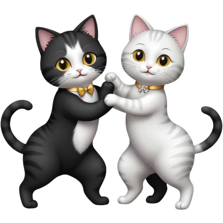 cat couple dancing tango emoji