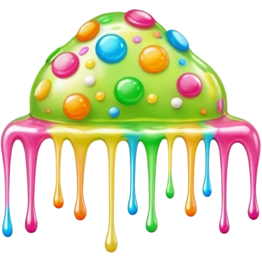 Cinematic Realistic Clear Slime Mixed with Sprinkles, ultra-transparent with suspended colorful candy-like specks, light refracting through each tiny piece, soft gelatinous texture catching highlights, stretching and bending in a mesmerizing way, glowing with a magical, almost surreal quality. emoji