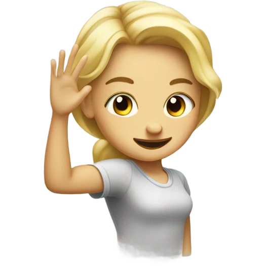 dabbing blonde girl emoji  emoji