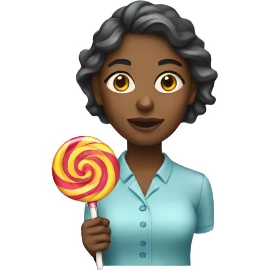 WOMAN LOLLIPOP EMOJI emoji