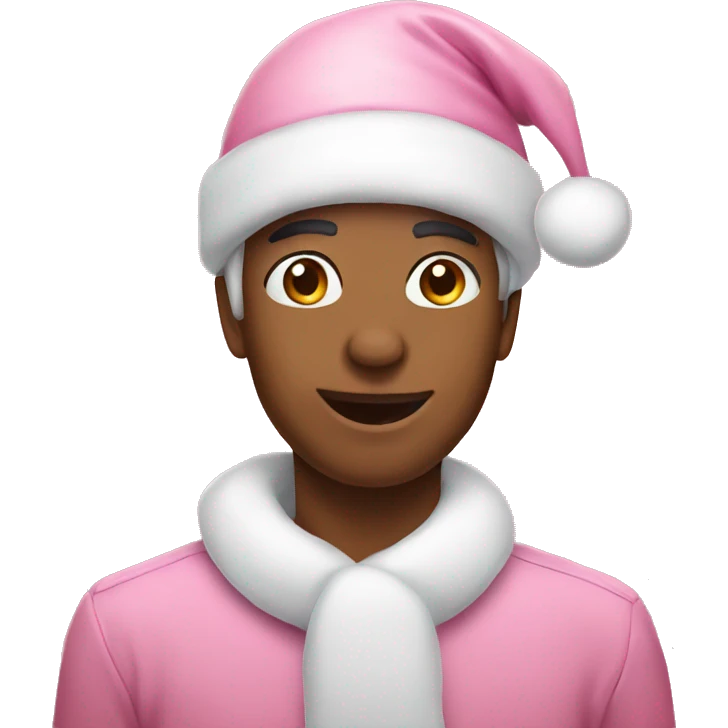 Pink Christmas emoji